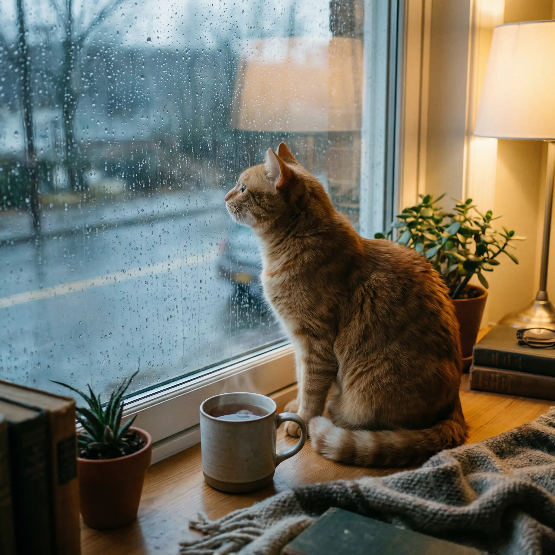猫咪望着窗外的雨 - 爱与战争百度影音